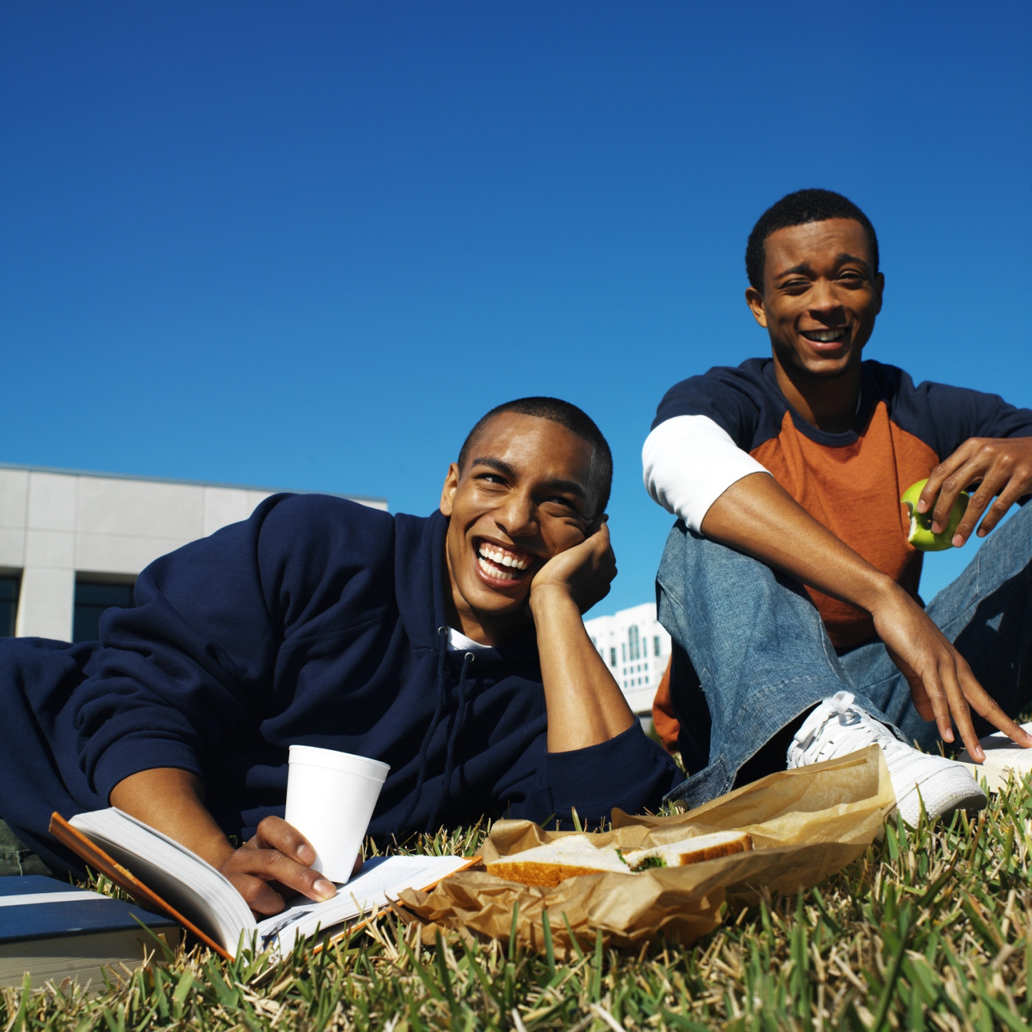 young men showcasing healthy eating in college