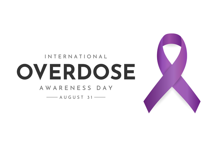 International Overdose Awareness Day, August 31. Vector illustration.