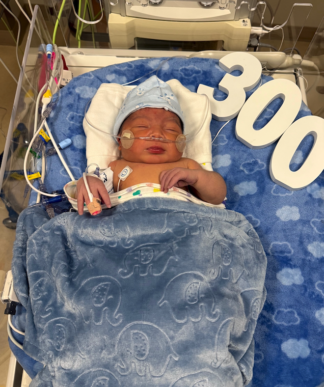 Image of baby born at Children's Health Advanced Delivery Unit in Delaware.